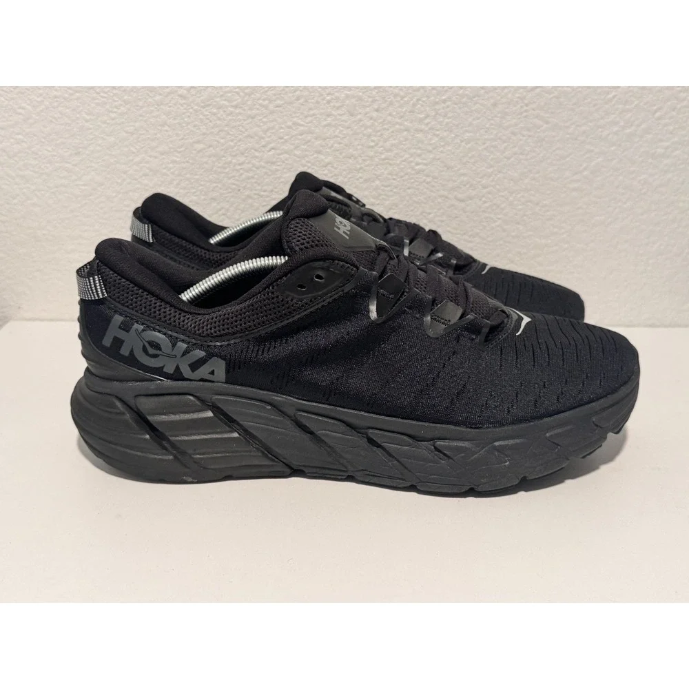 Hoka One Mens Gaviota 3 Running Shoe Size 13 Black Sneaker Active Gym Workout - Picture 7 of 14